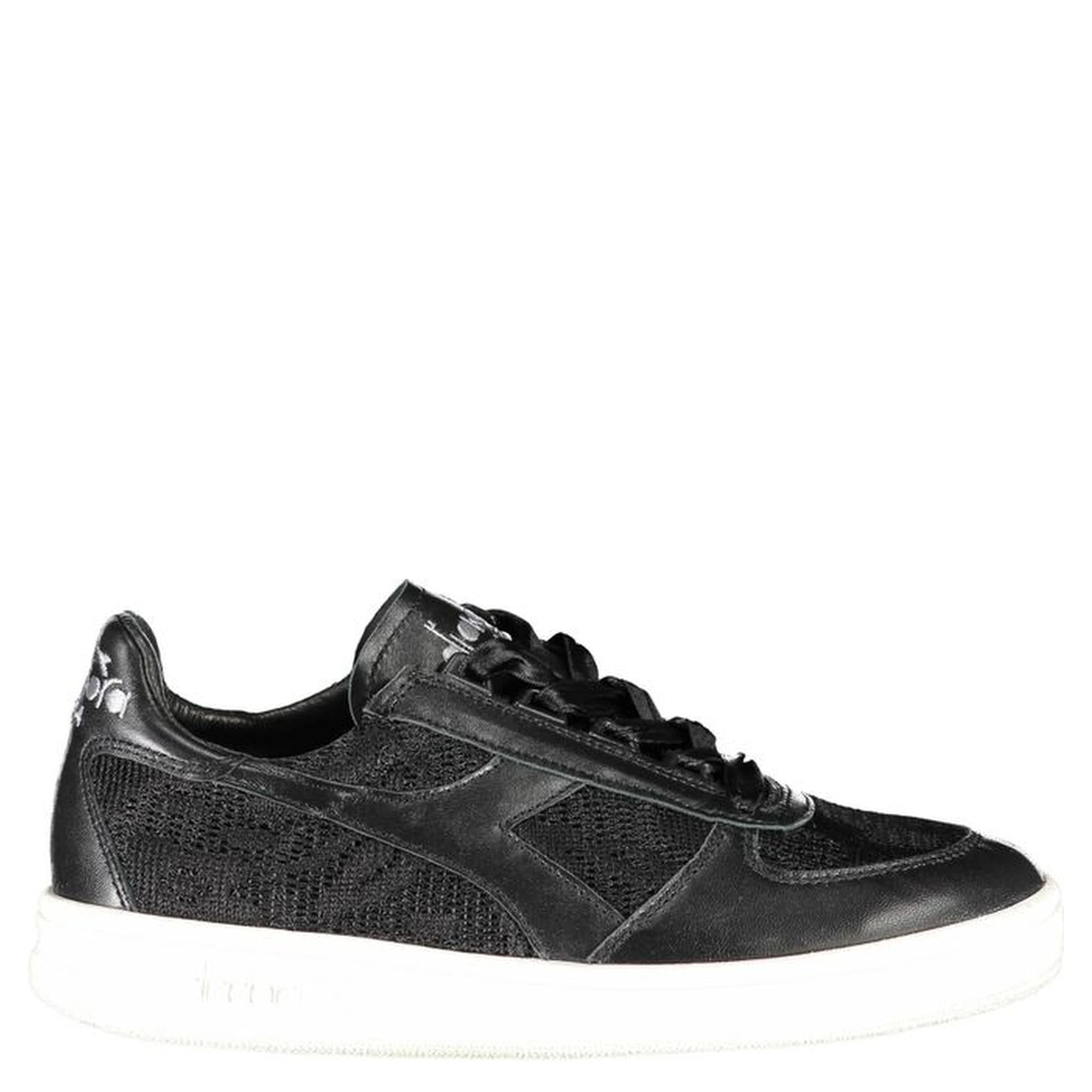 Black Leather Women Sneaker