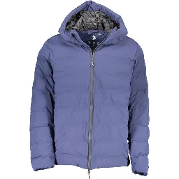 Blue Polyamide Men Jacket