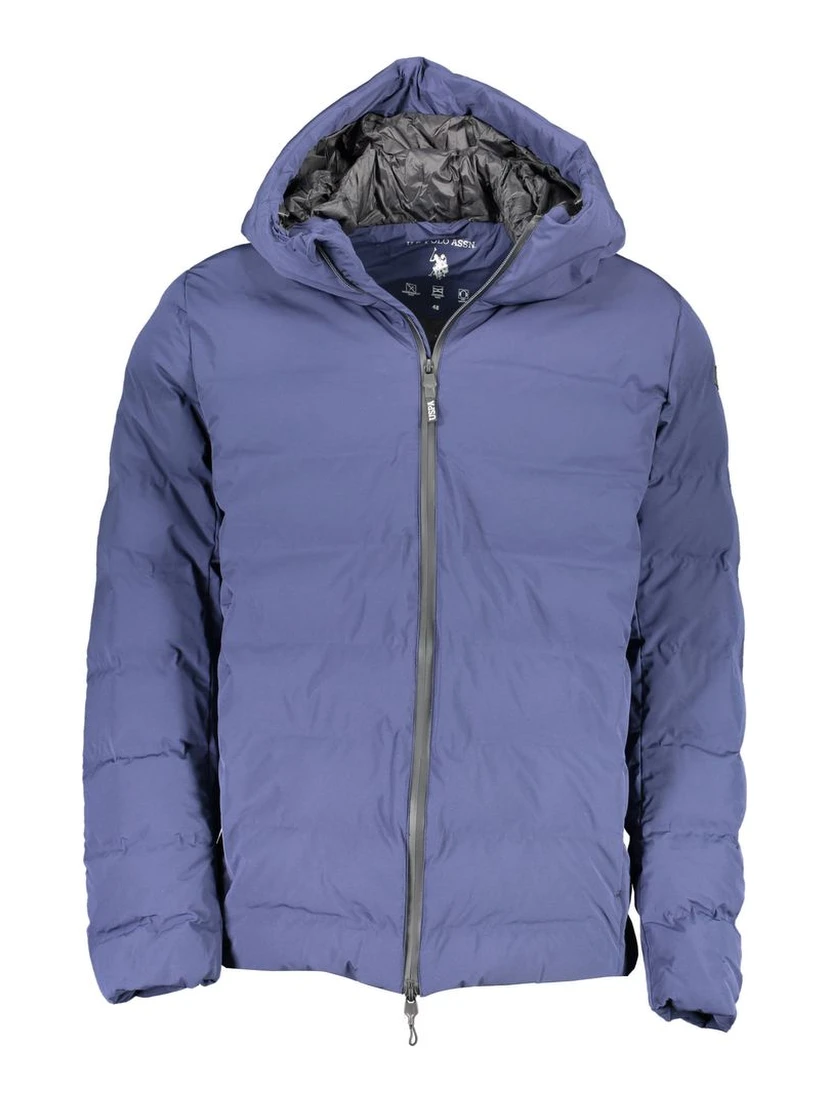 Blue Polyamide Men Jacket