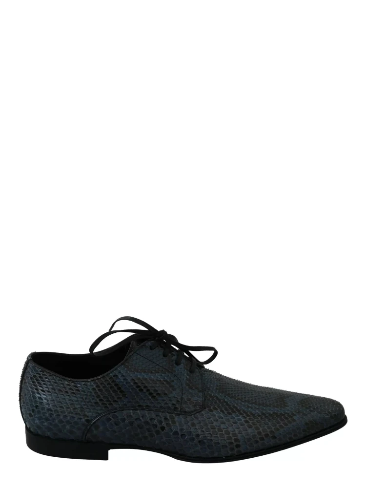 Blue Python Leather Snakeskin Shoes