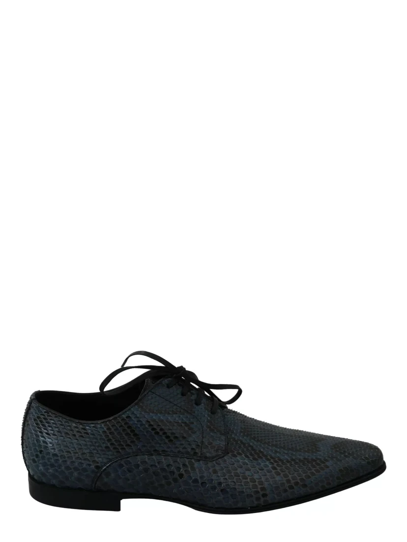 Blue Python Leather Snakeskin Shoes