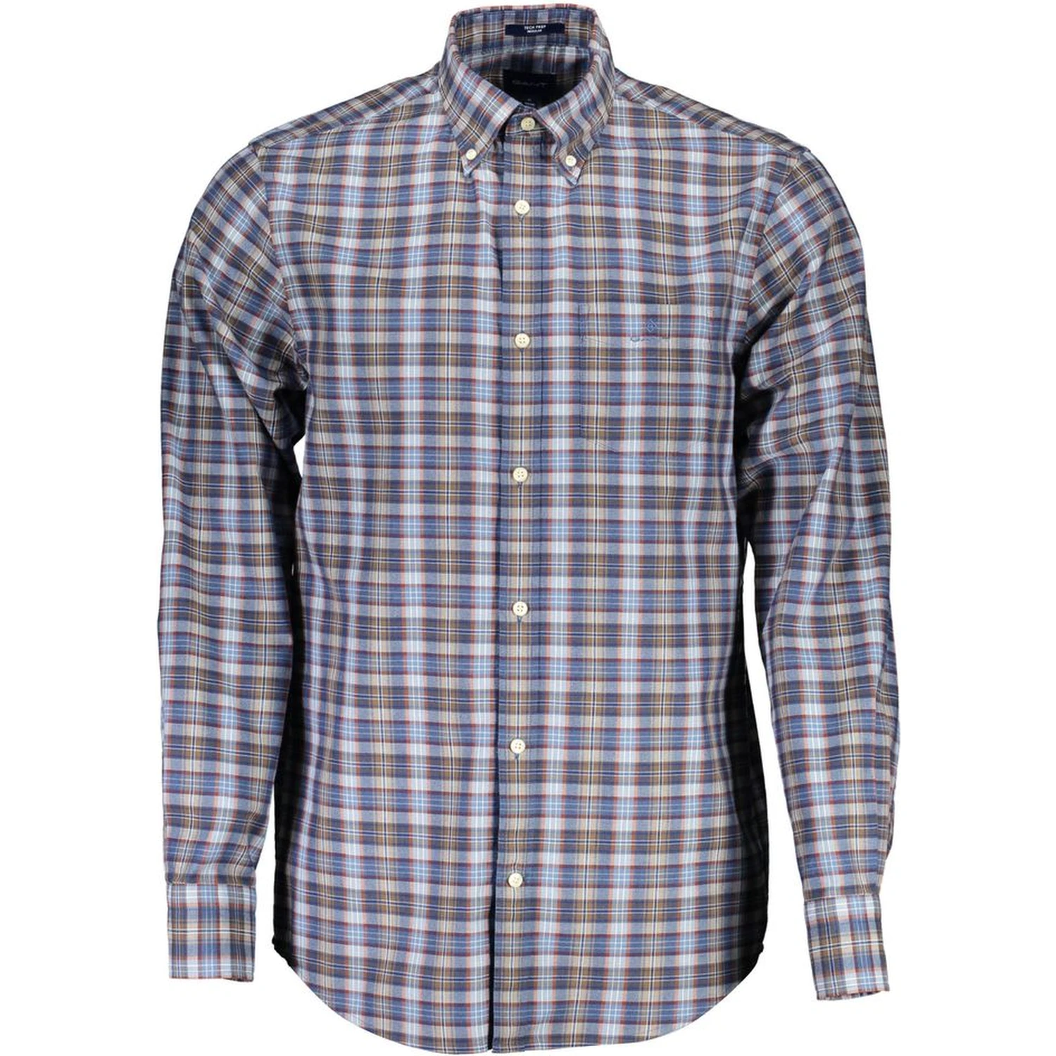 Blue Cotton Men Shirt