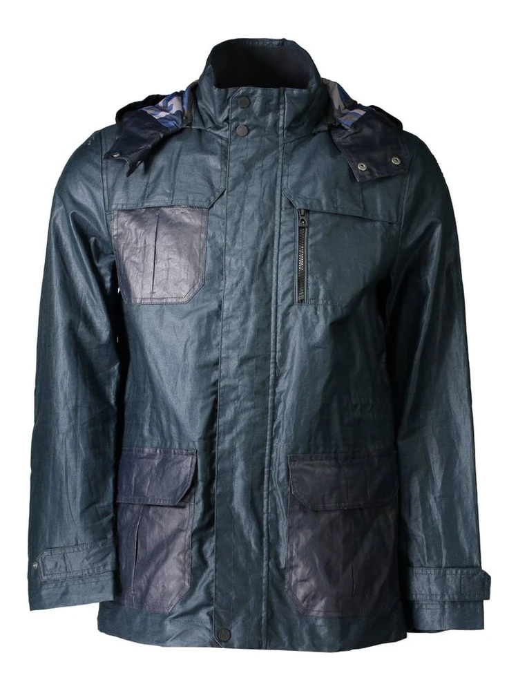 Green Polyester Men Jacket
