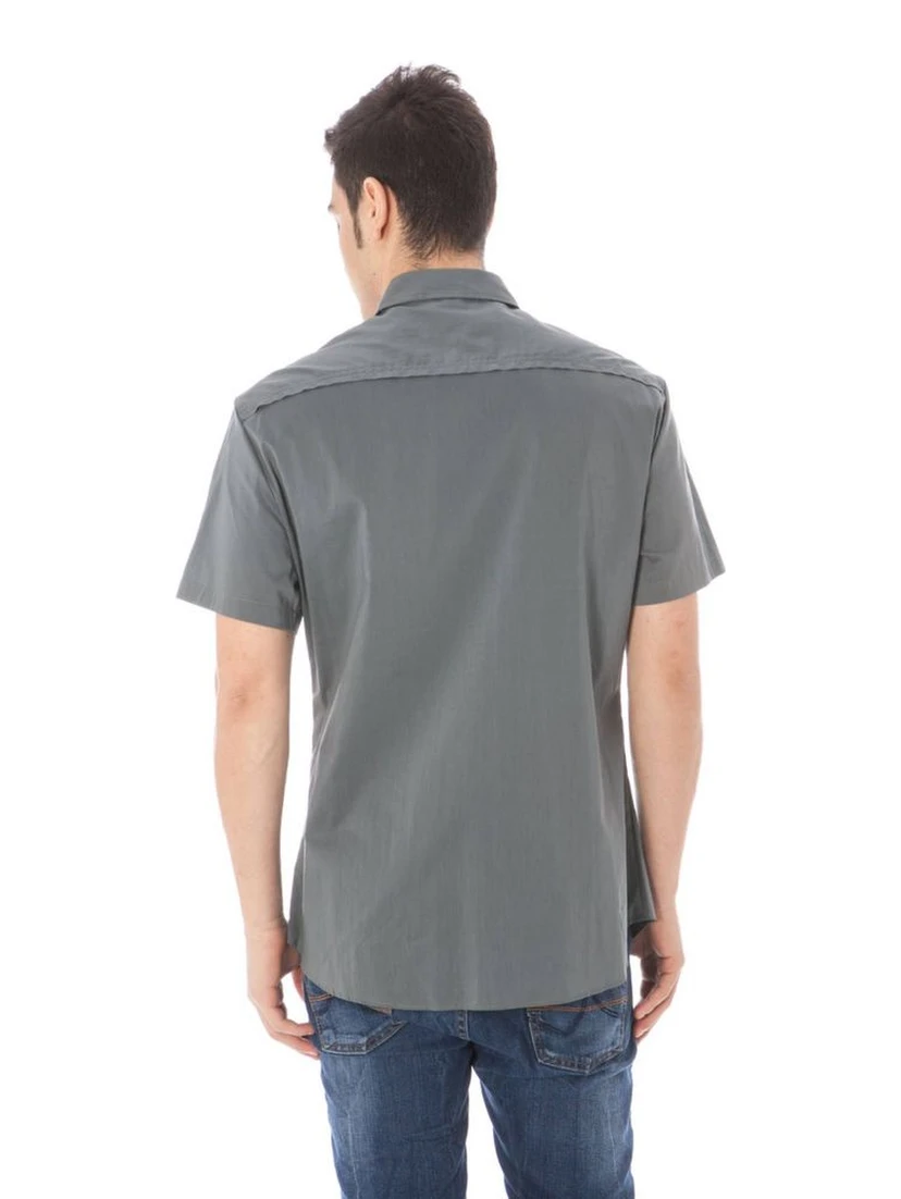 Grigio Cotone Mens Shirt