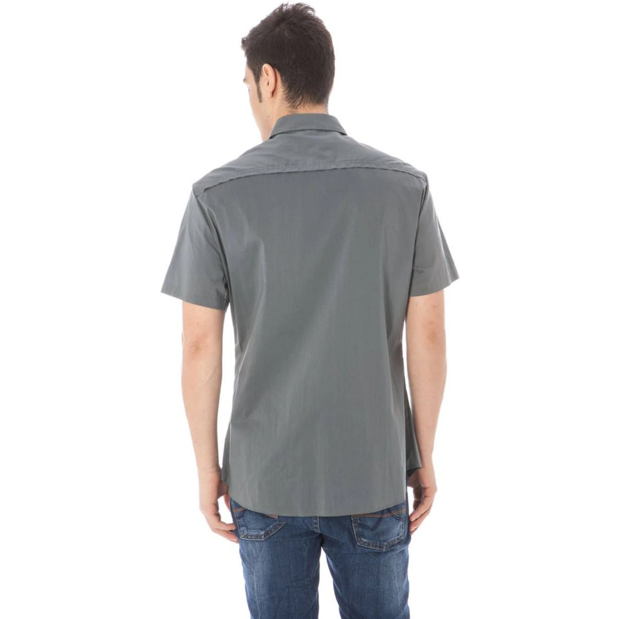 Grigio Cotone Mens Shirt