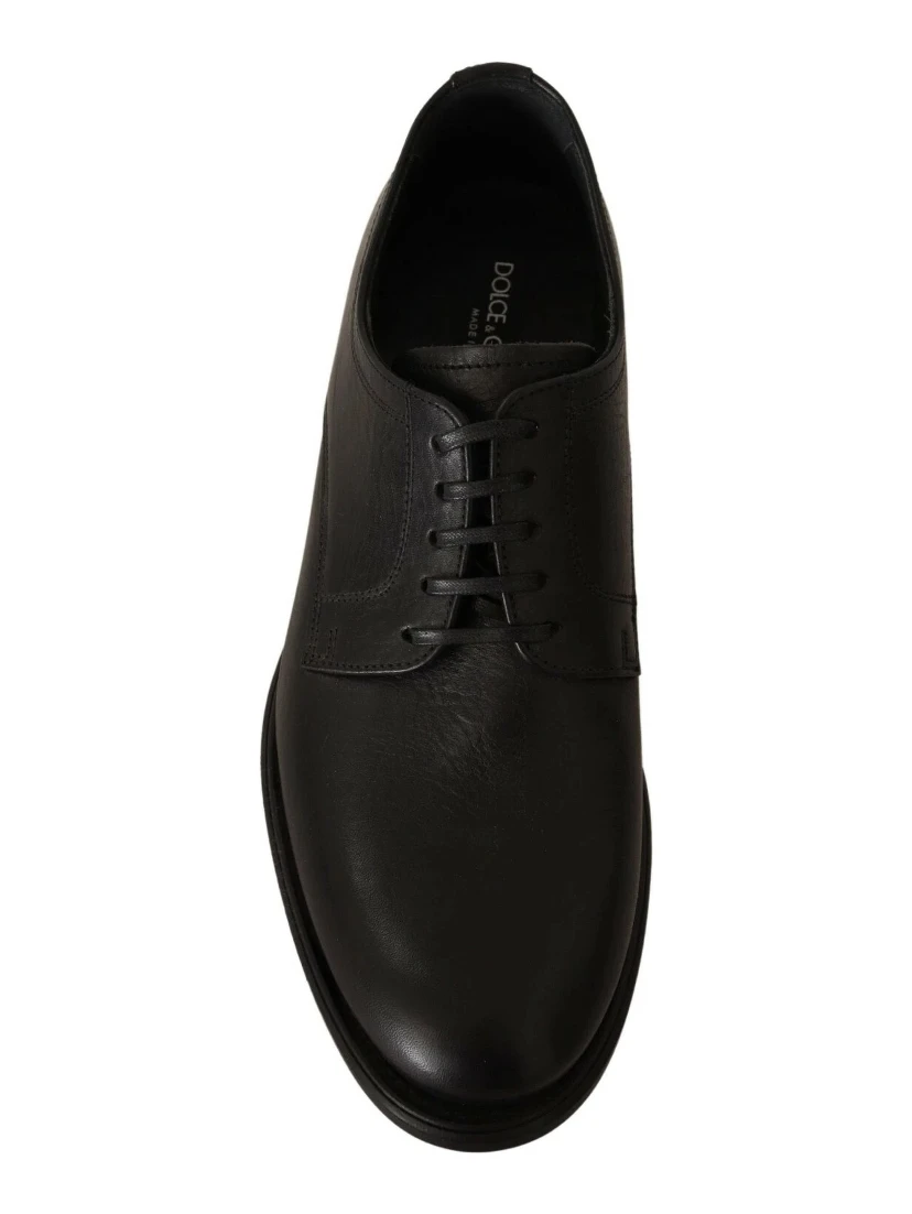 Black Lace Up Leather Men Formal Derby Shoes