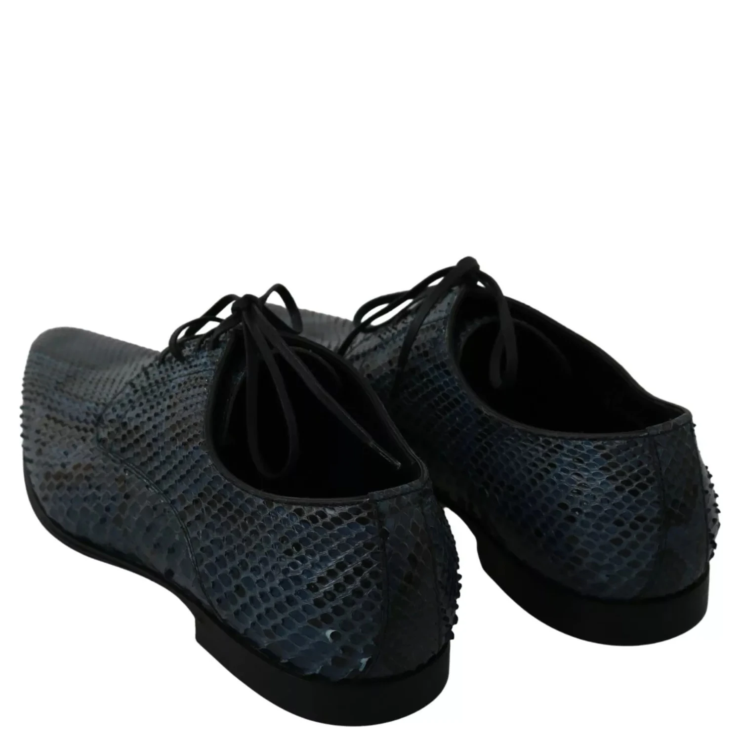 Blue Python Leather Snakeskin Shoes