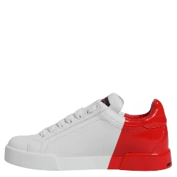 White Red Portofino Low Top Sneakers Shoes