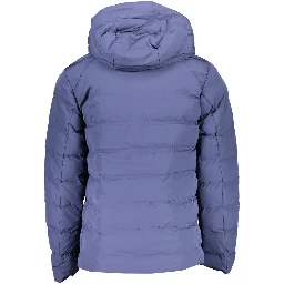 Blue Polyamide Men Jacket