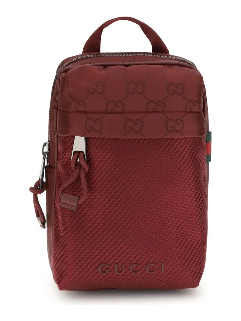 Bordeaux Polyamide Shoulder Bag