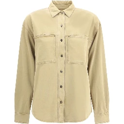 Beige Cotton Dress Shirt