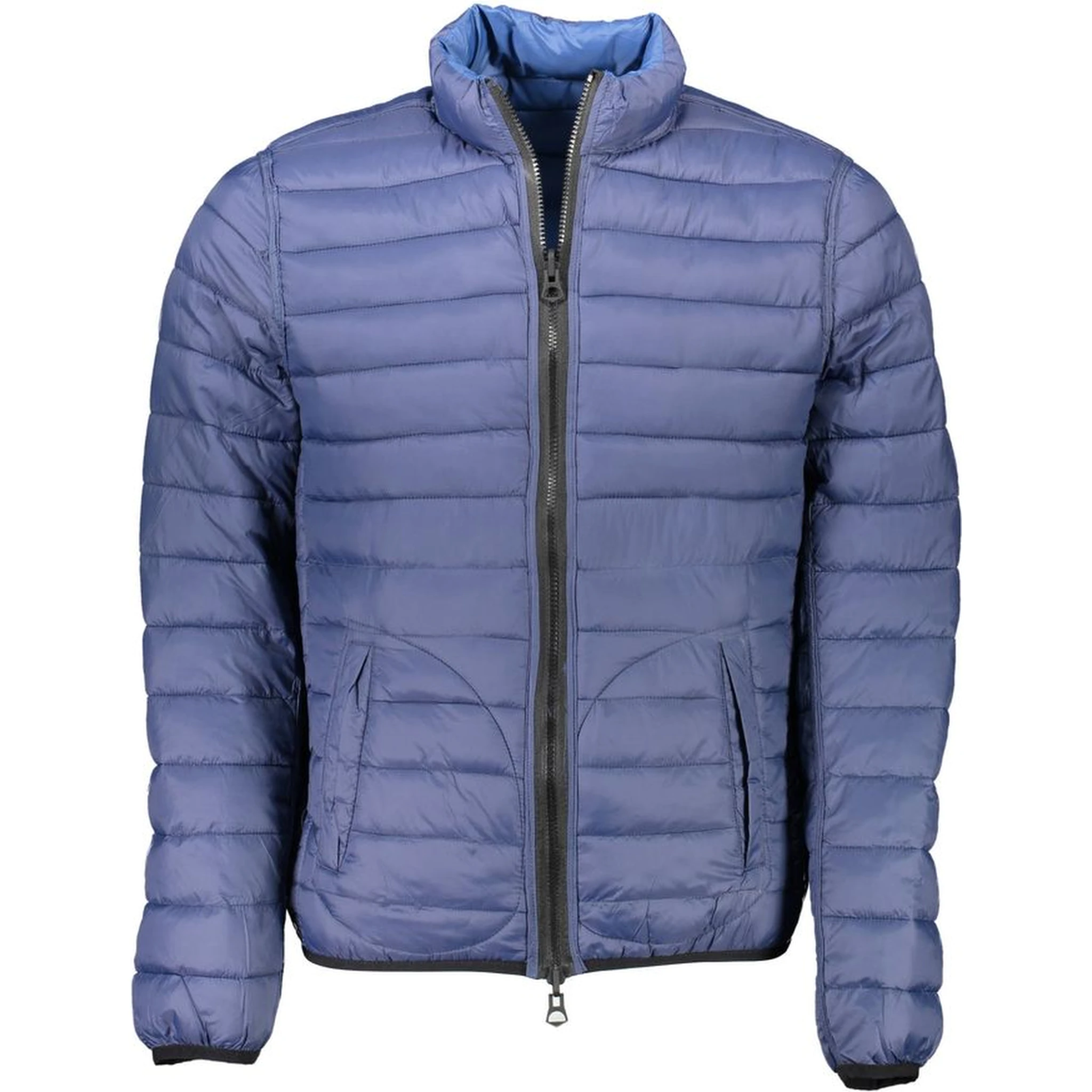 Blue Nylon Men Jacket
