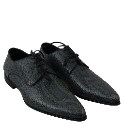 Blue Python Leather Snakeskin Shoes