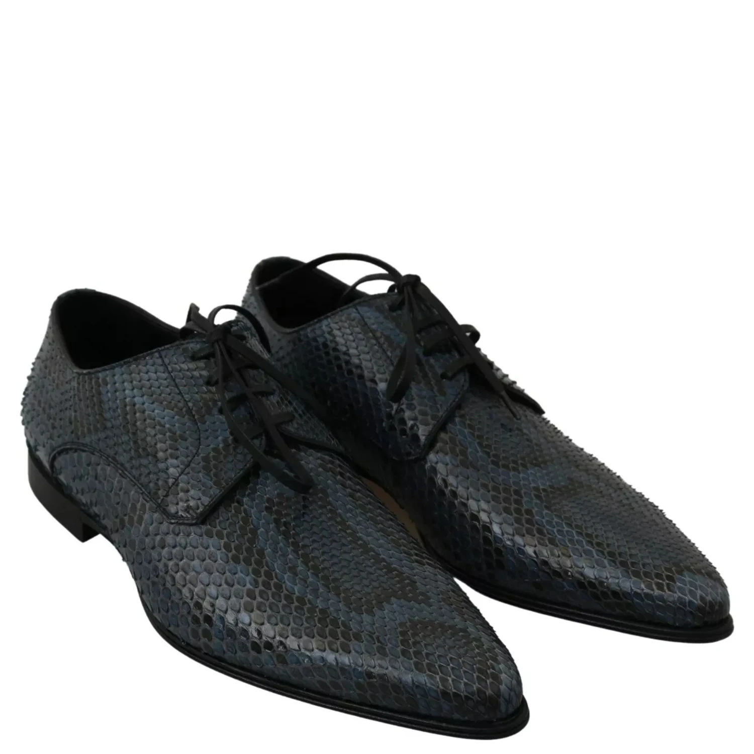 Blue Python Leather Snakeskin Shoes