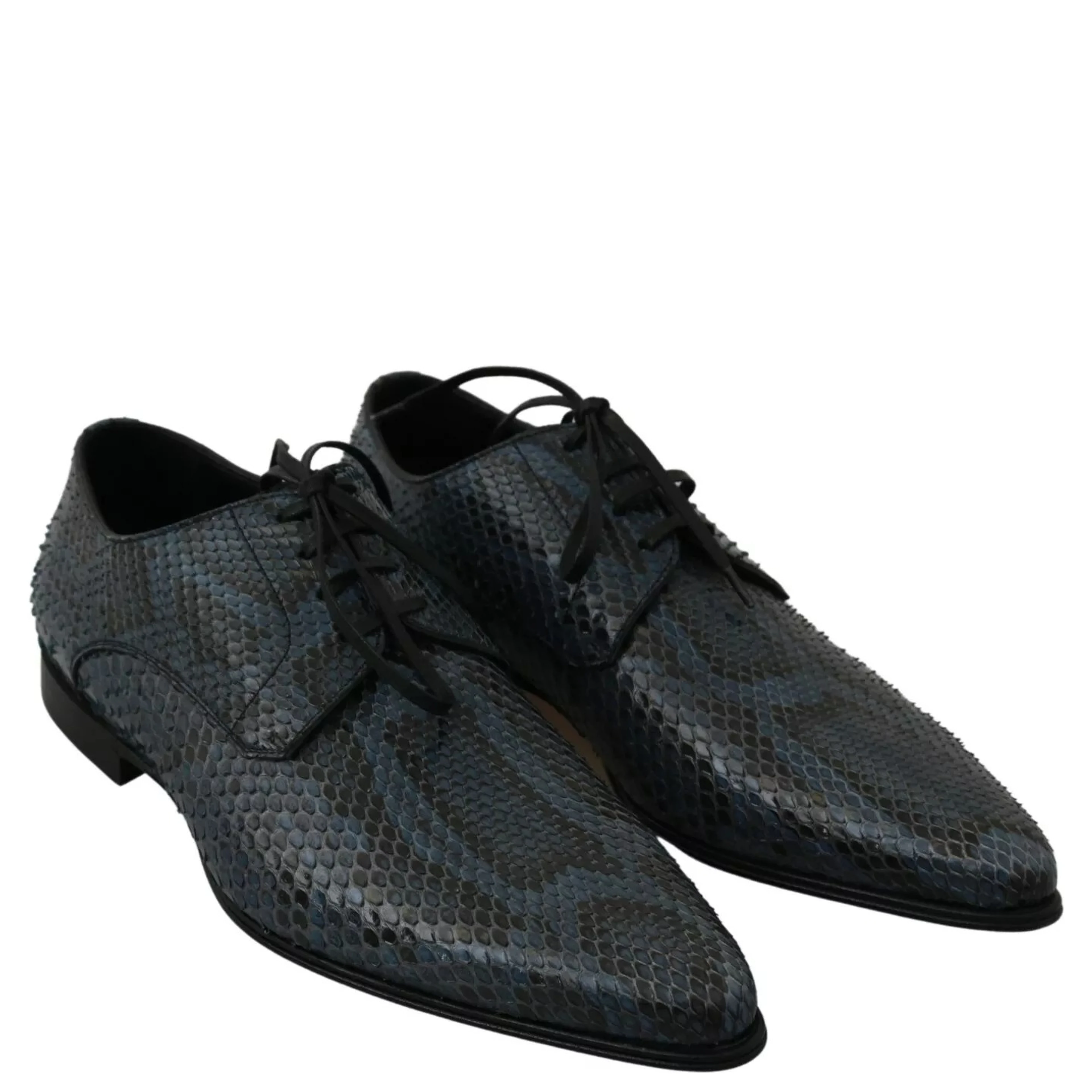 Blue Python Leather Snakeskin Shoes