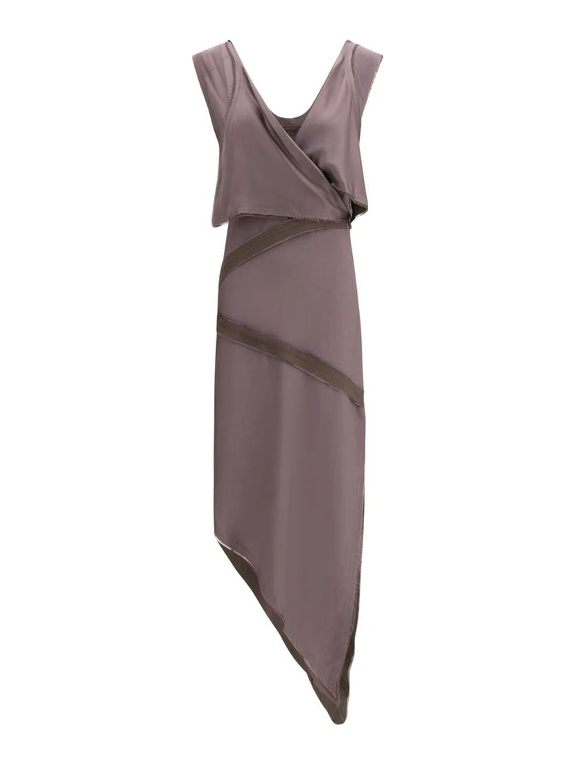 Brown Viscose Casual Dress