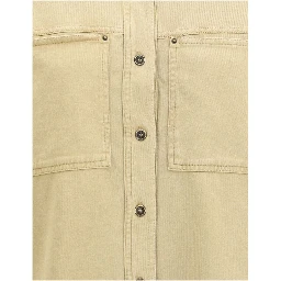 Beige Cotton Dress Shirt