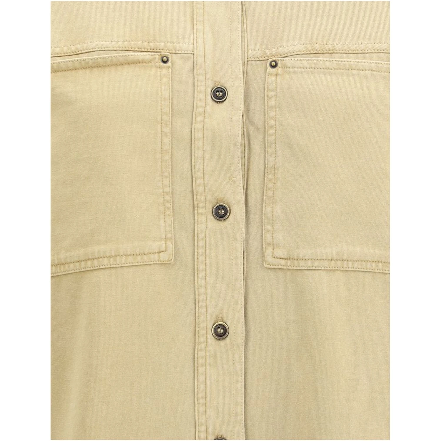 Beige Cotton Dress Shirt