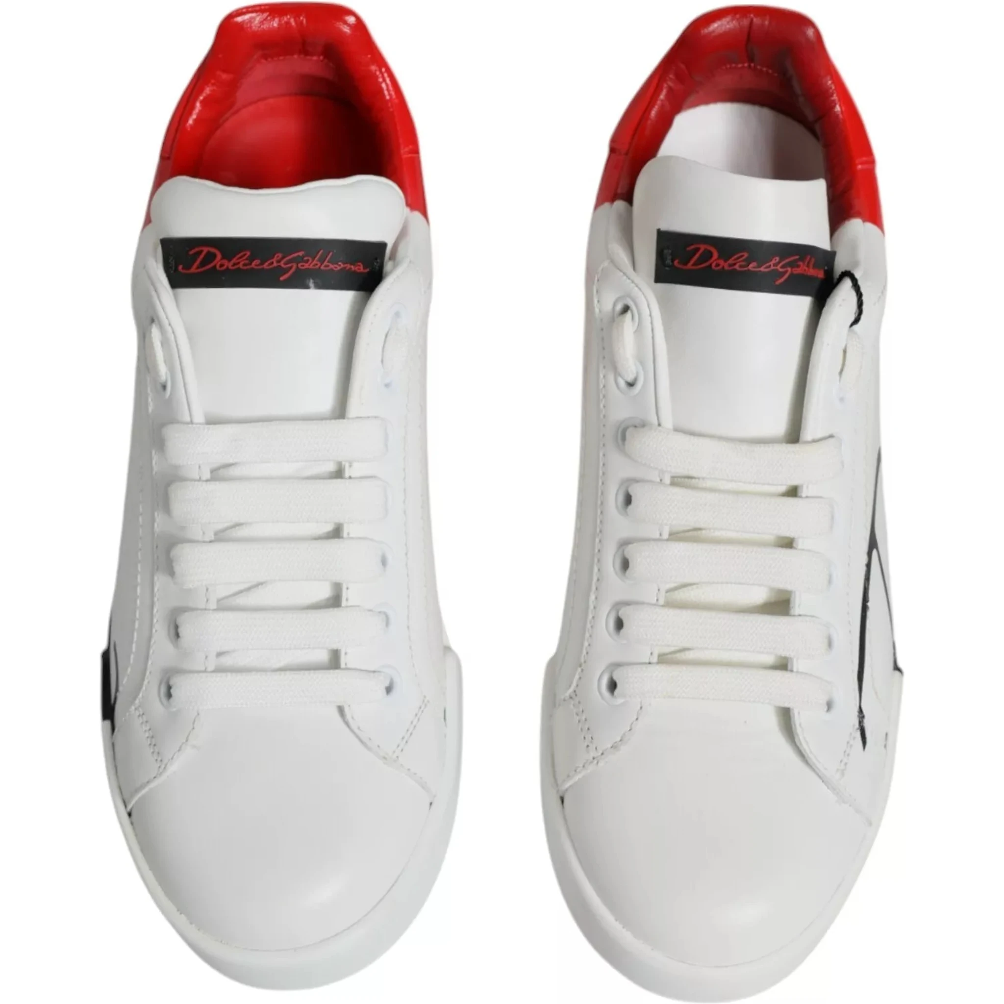 White Red Portofino Low Top Sneakers Shoes