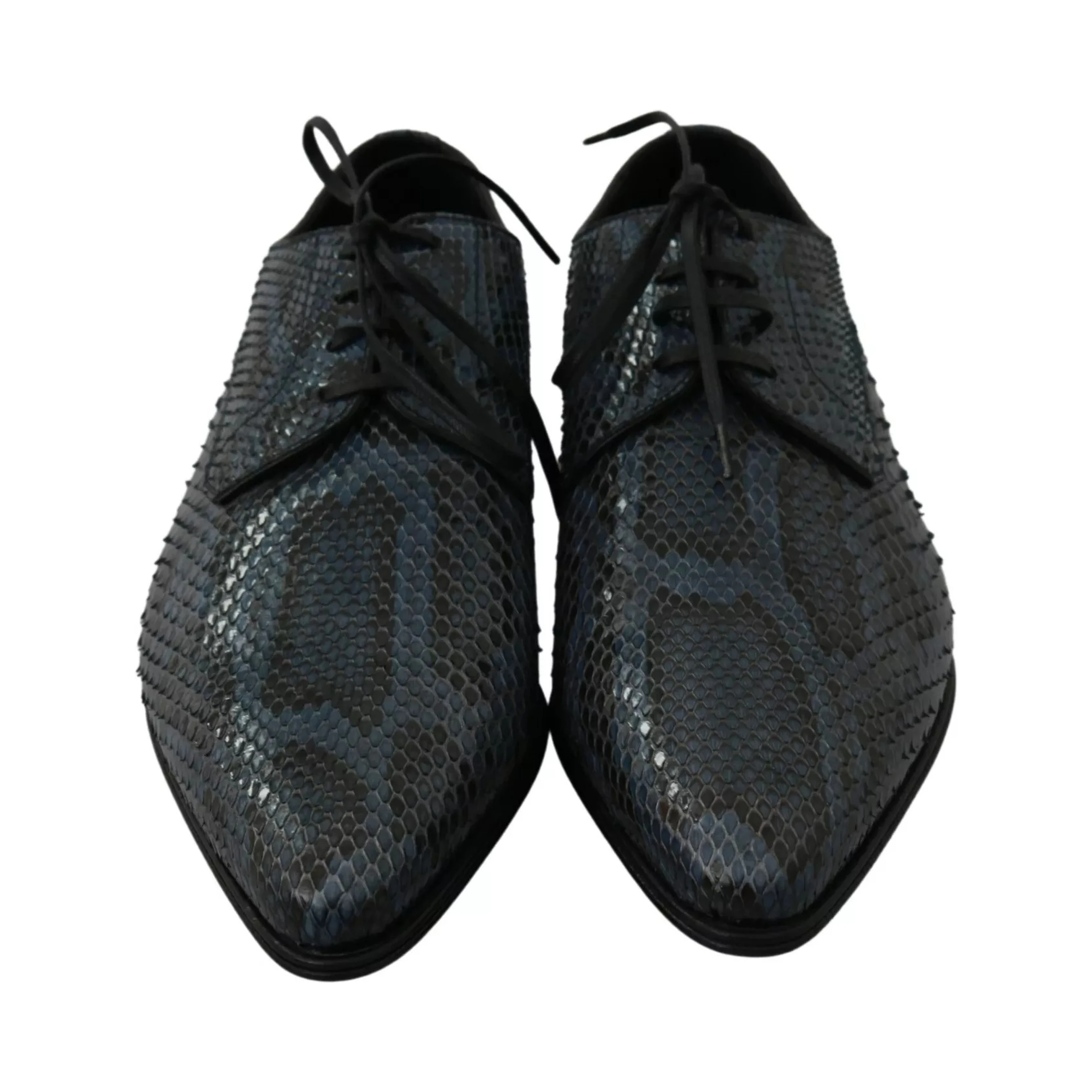 Blue Python Leather Snakeskin Shoes