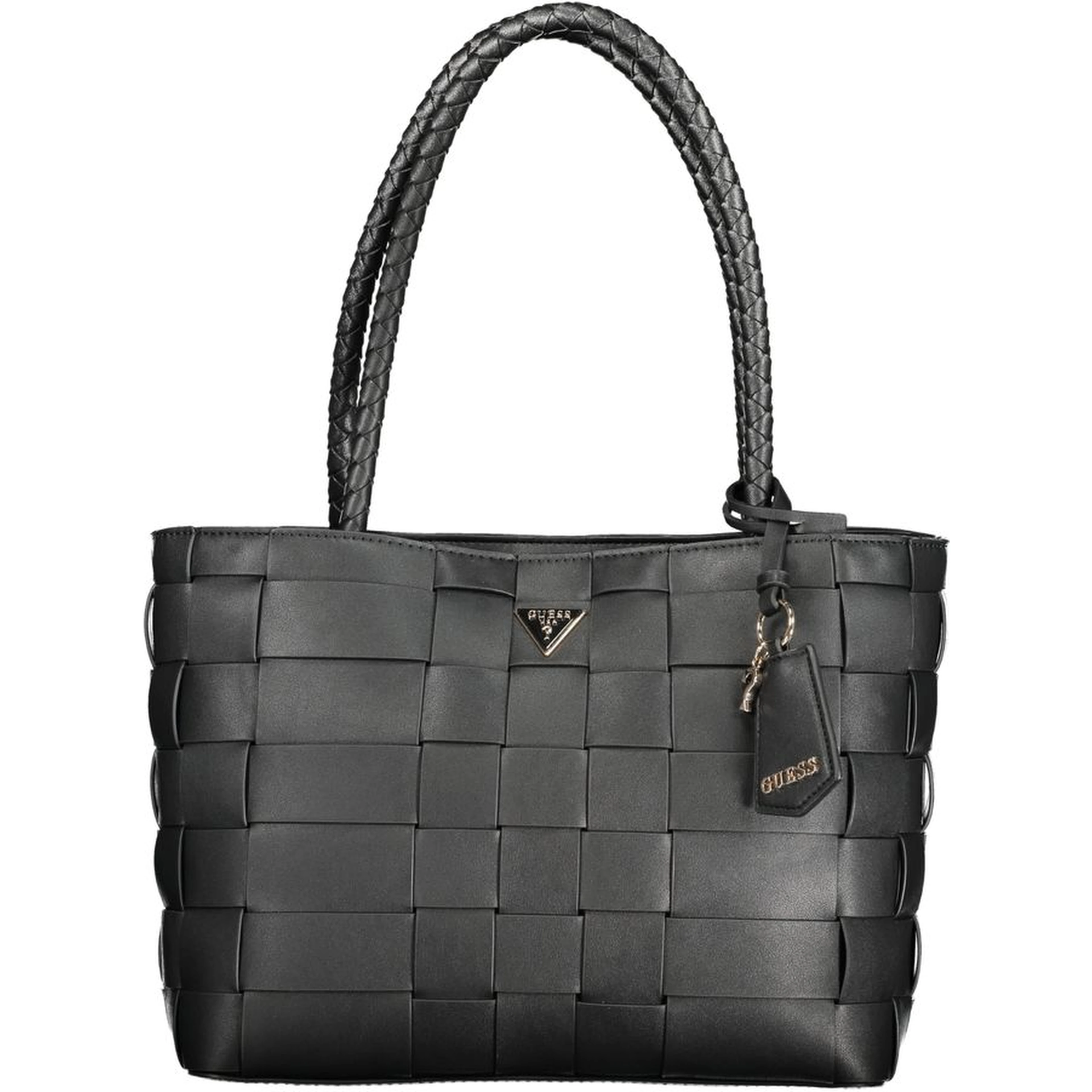 Black Polyethylene Women Handbag
