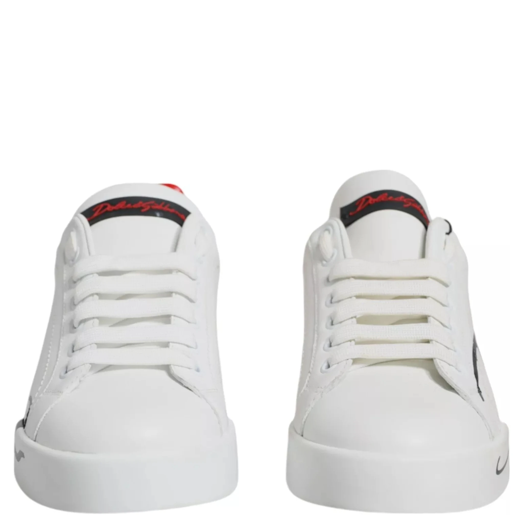 White Red Portofino Low Top Sneakers Shoes