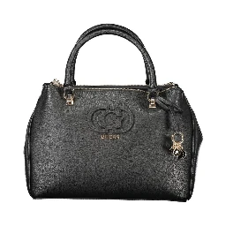 Black Polyethylene Women Handbag