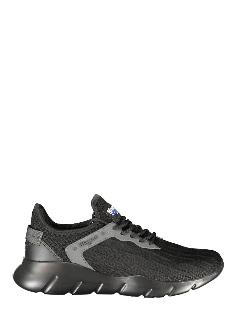 Black Polyester Men Sneaker