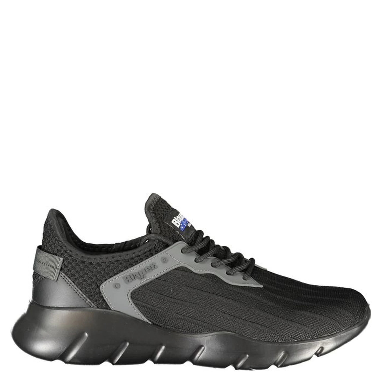 Black Polyester Men Sneaker