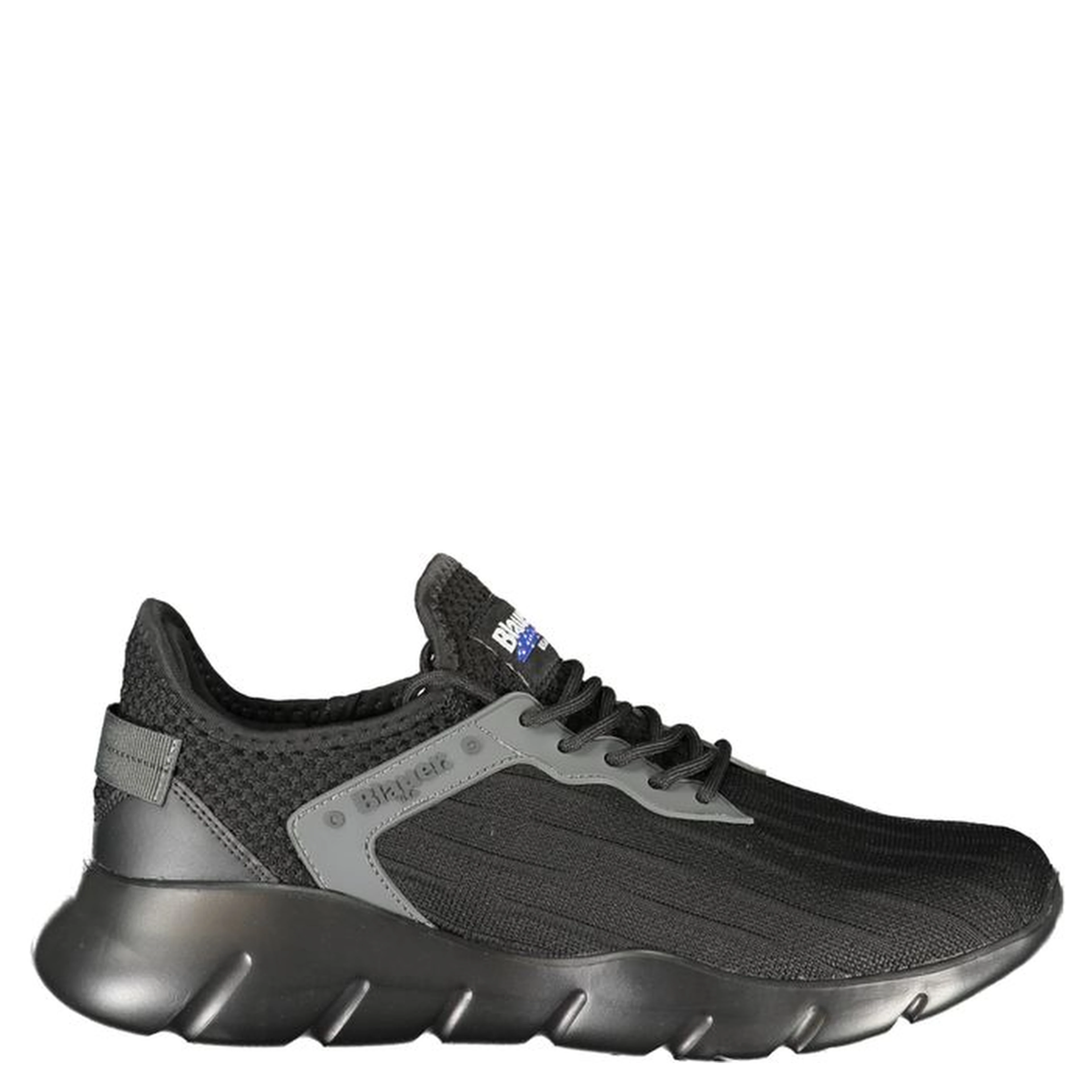 Black Polyester Men Sneaker