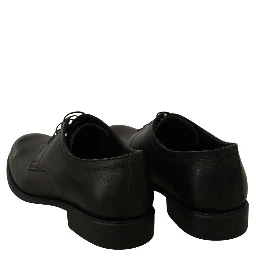 Black Lace Up Leather Men Formal Derby Shoes