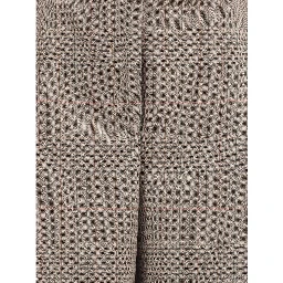 Beige Fleece Wool Casual Pants