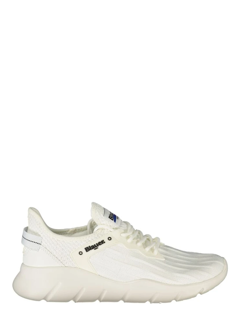 White Polyester Men Sneaker