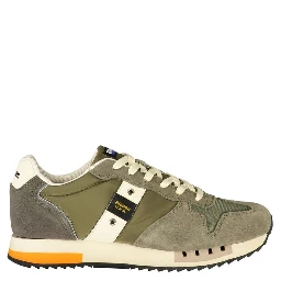 Green Polyester Men Sneaker