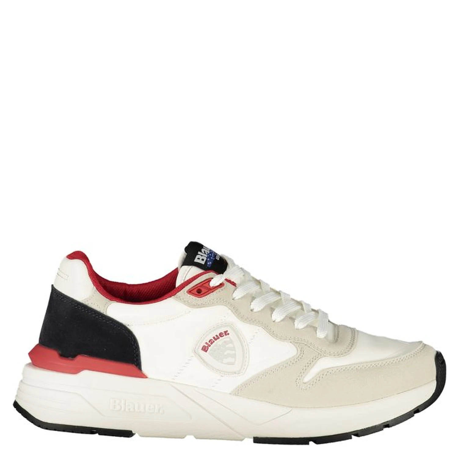 White Polyester Men Sneaker