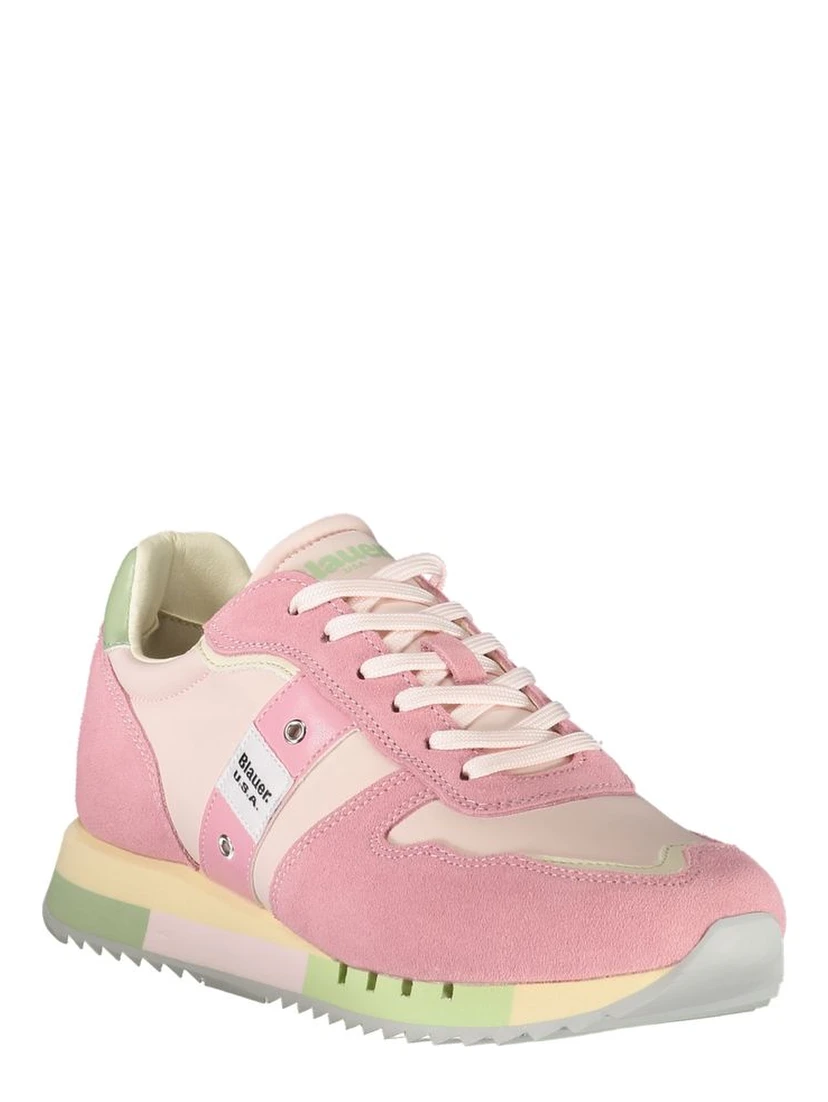Pink Leather Women Sneaker