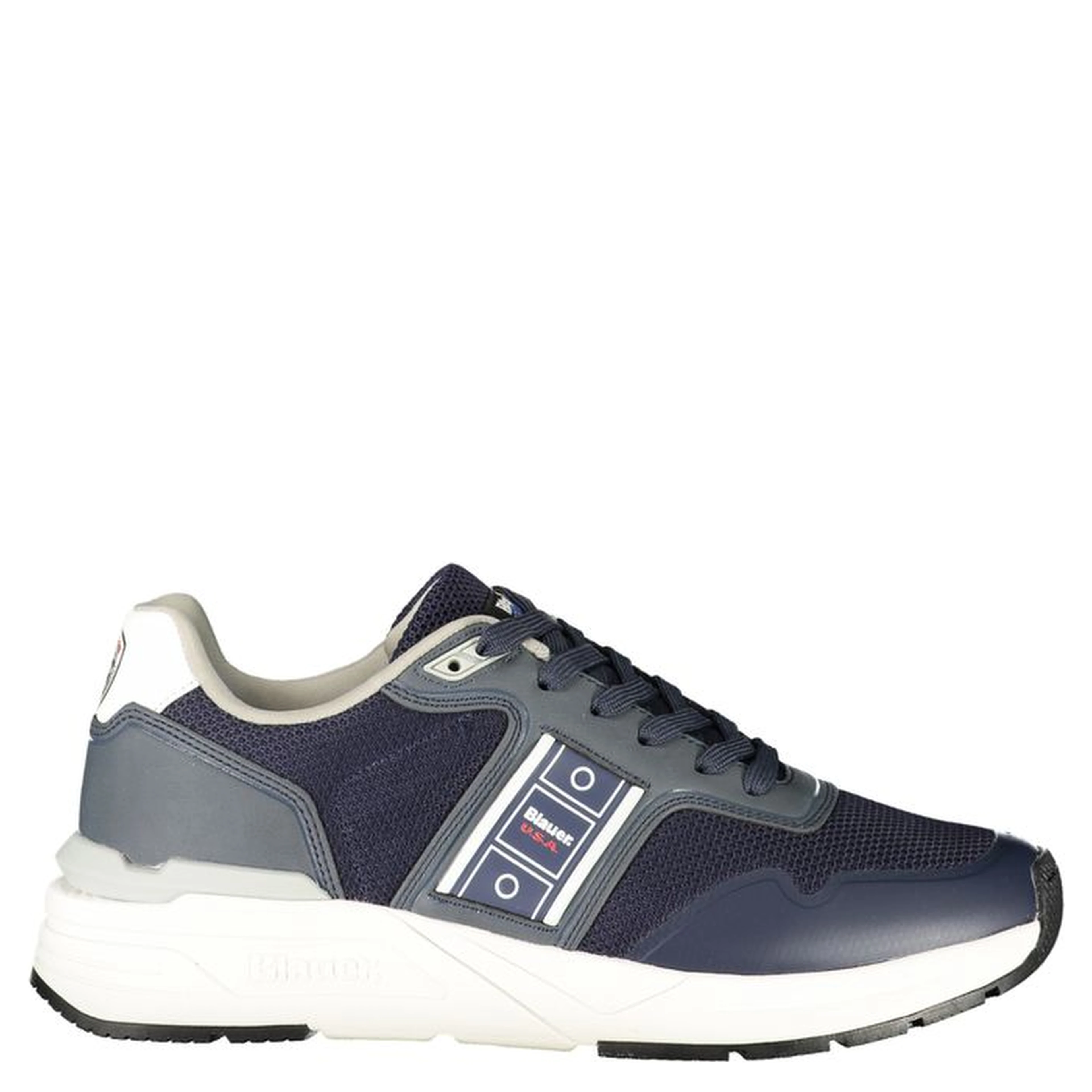 Blue Polyester Men Sneaker