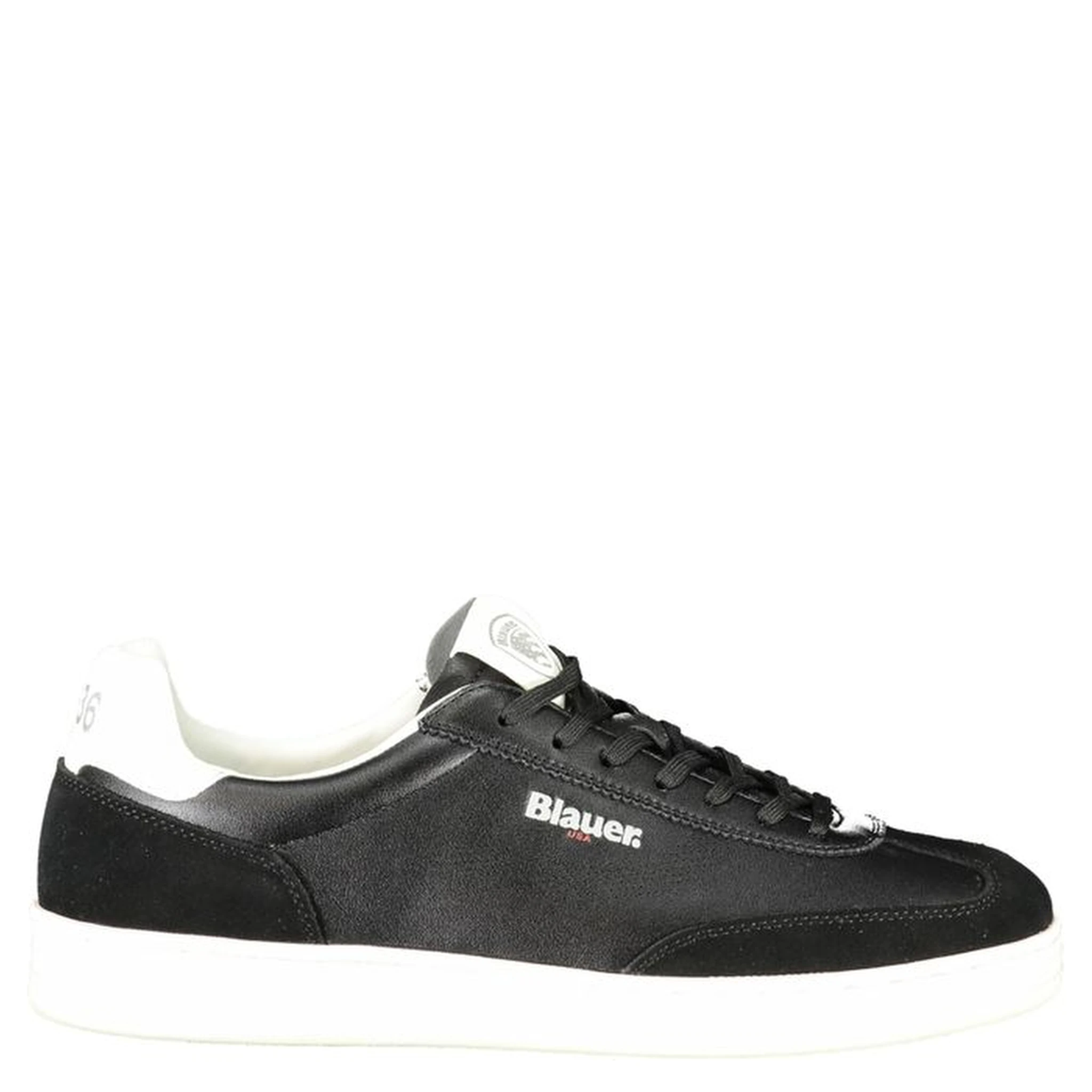 حذاء رياضي رجالي من الجلد الأسود