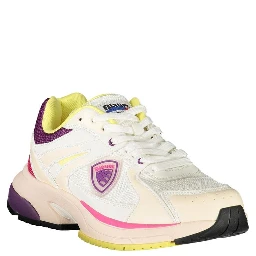 White Polyester Women Sneaker
