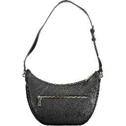Black Polyethylene Women Handbag