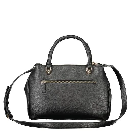 Black Polyethylene Women Handbag
