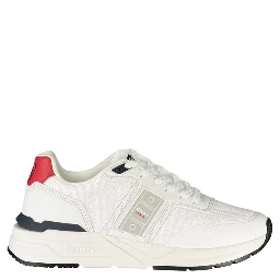 White Polyester Men Sneaker