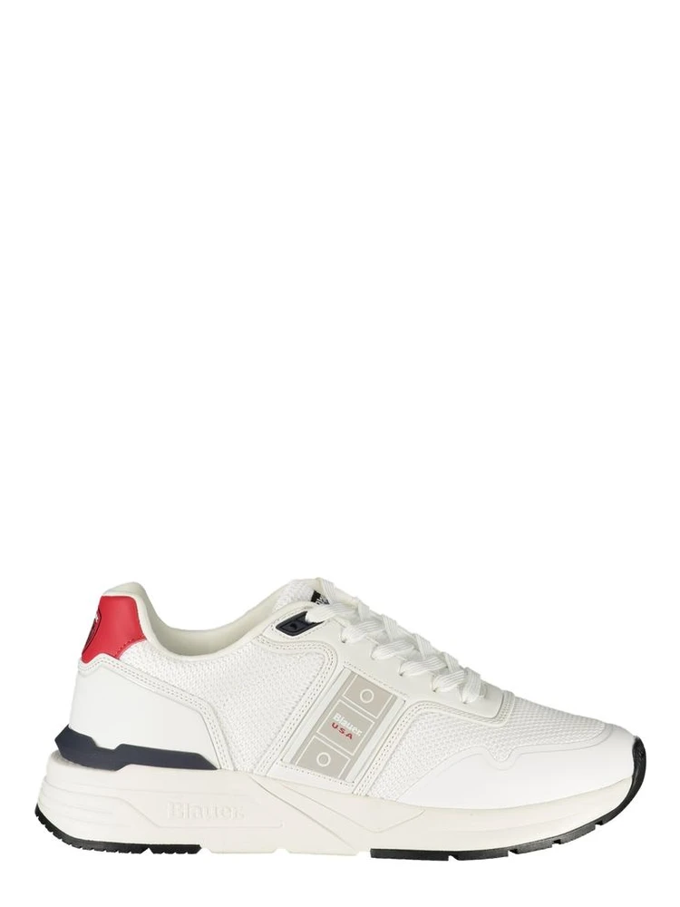 White Polyester Men Sneaker