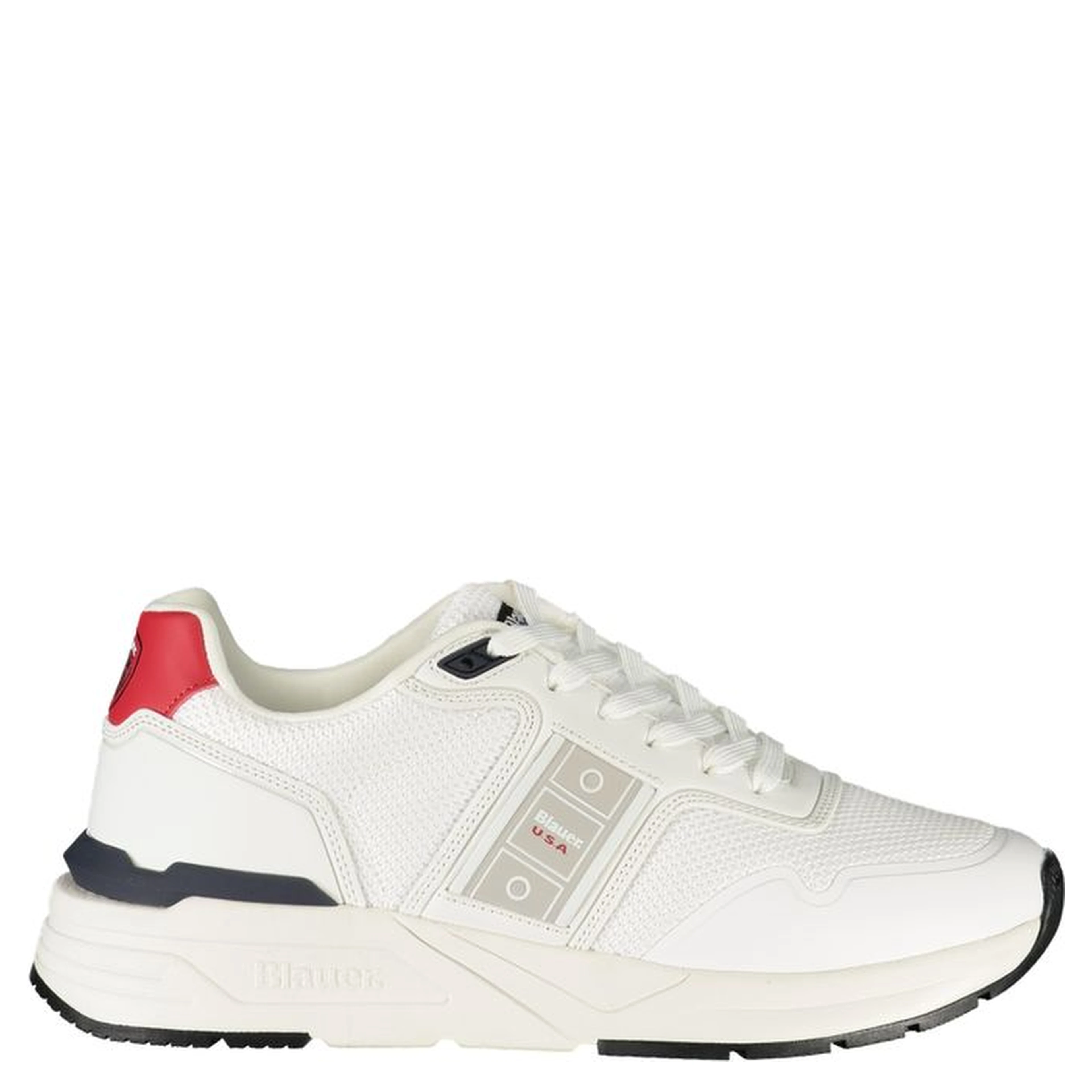 White Polyester Men Sneaker