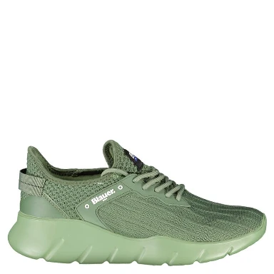 Green Polyester Men Sneaker