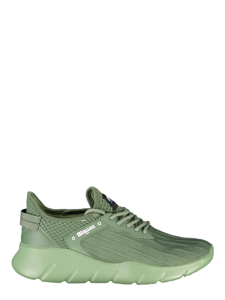 Green Polyester Men Sneaker