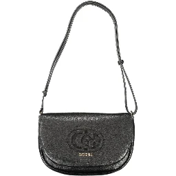 Black Polyethylene Women Handbag