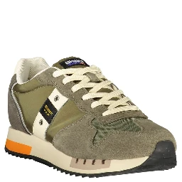 Green Polyester Men Sneaker