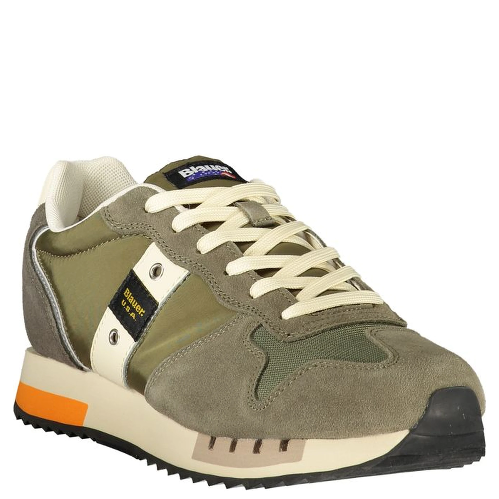 Green Polyester Men Sneaker