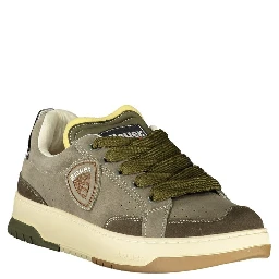 Green Leather Men Sneaker